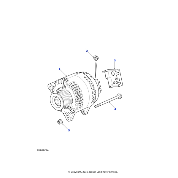 Land Rover Alternator assembly