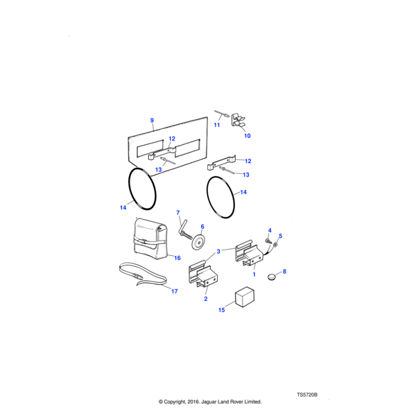 390410 - Land Rover Plate-spare wheel retention