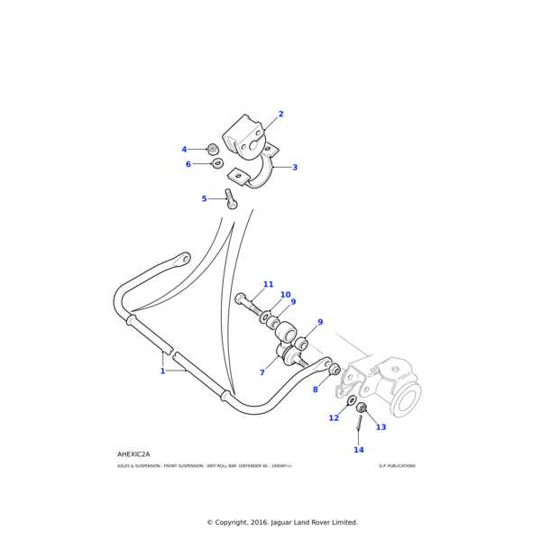 552819 - Land Rover Bush-lower arm front/rear suspension