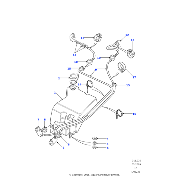 Land Rover Container-windscreen wash