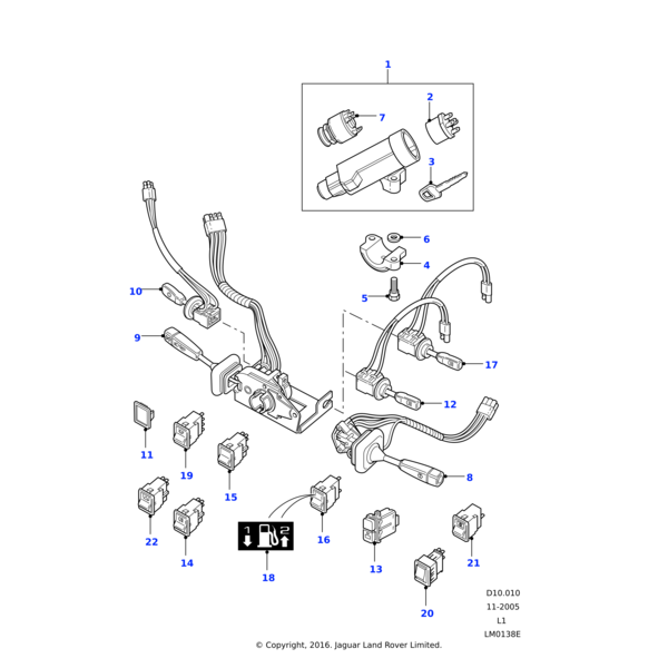 Land Rover Switch master lighting
