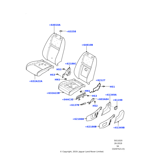 LR133986 - Land Rover Valance - Seat Cushion