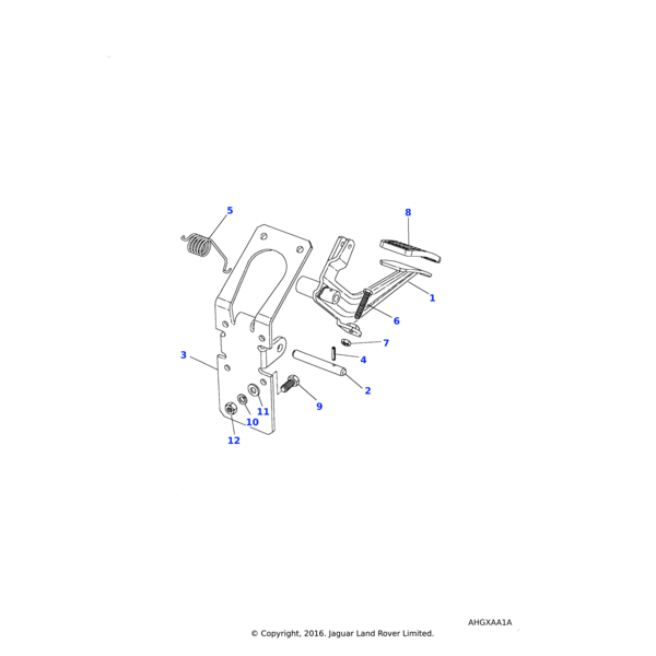 Land Rover Spring-return-tension accelerator