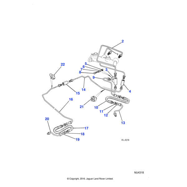AAU7383 - Jaguar Double pipe clip