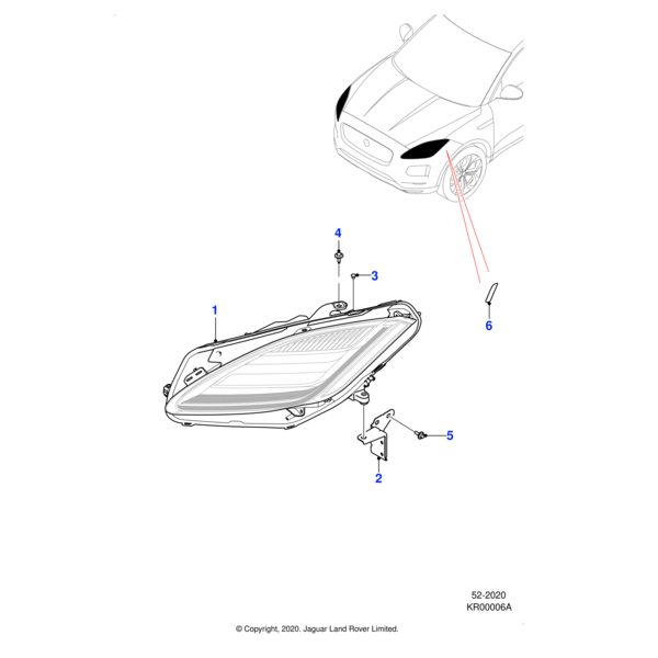 J9C20697 - Jaguar Headlamp