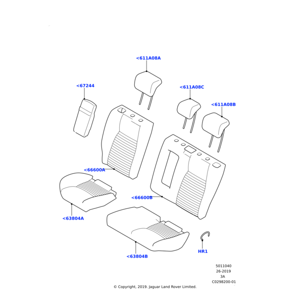 LR133991 - Land Rover Head Rest