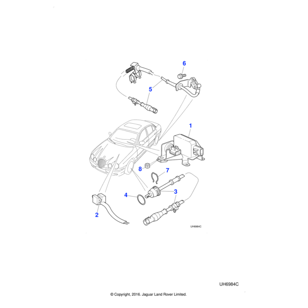 C2Z2325 - Jaguar Hexagonal flange nut