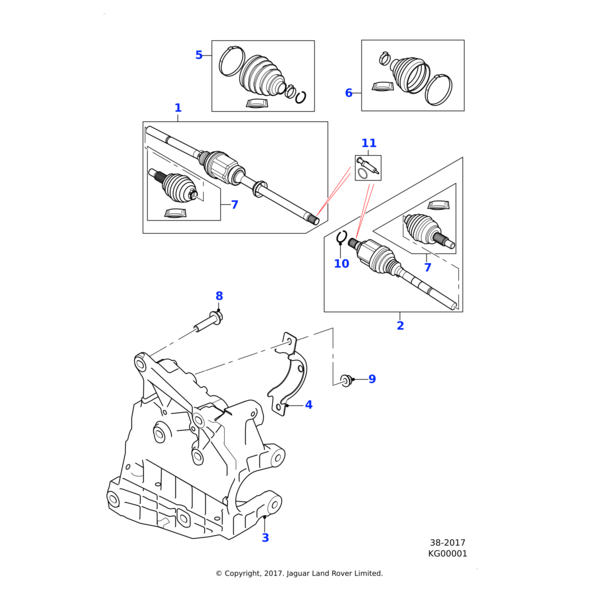 J9C15403 - Jaguar Halfshaft