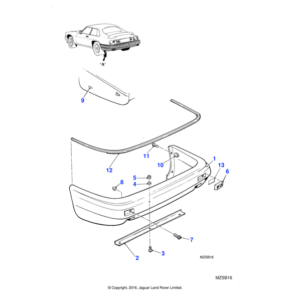 NY106041 - Jaguar Land Rover Nut - Hex.
