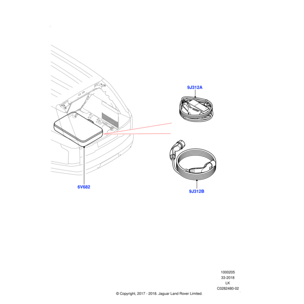 LR160348 - Land Rover Public and Wall Box Charging Cable